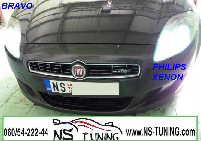 fiat bravo xenon svetla h1 h7 sijalica philips ugradnja novi sad